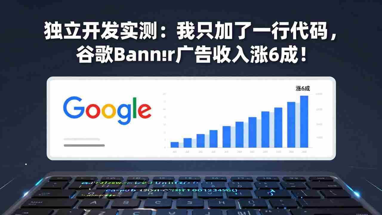 （17574期）付费文章：独立开发实测：我只加了一行代码，谷歌Banner广告收入涨6成！-会点社区